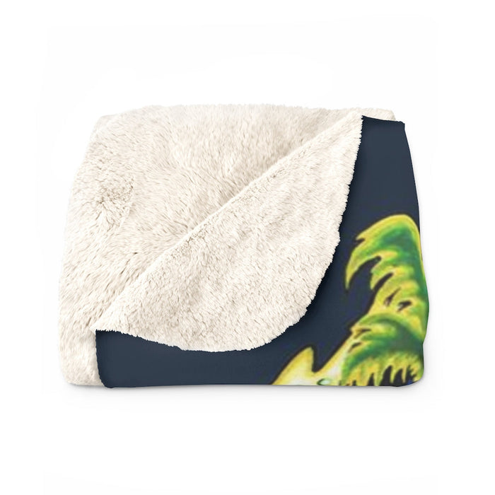 Electric Tiki Sherpa Fleece Blanket