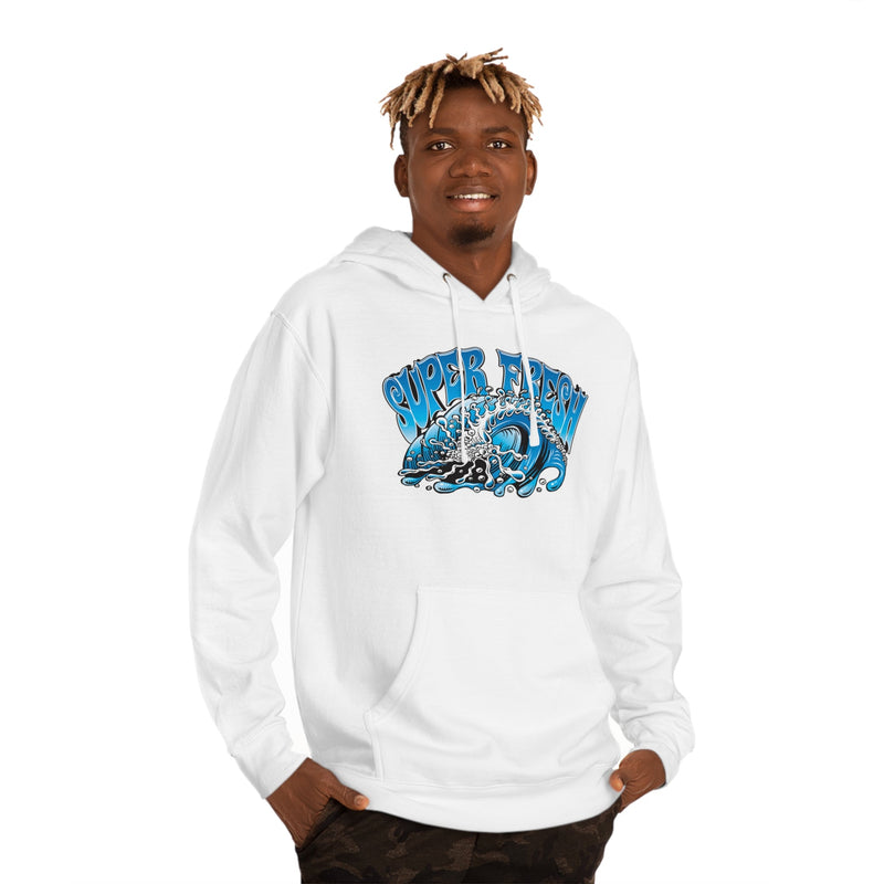 Blue Wave Hooded Sweatshirt