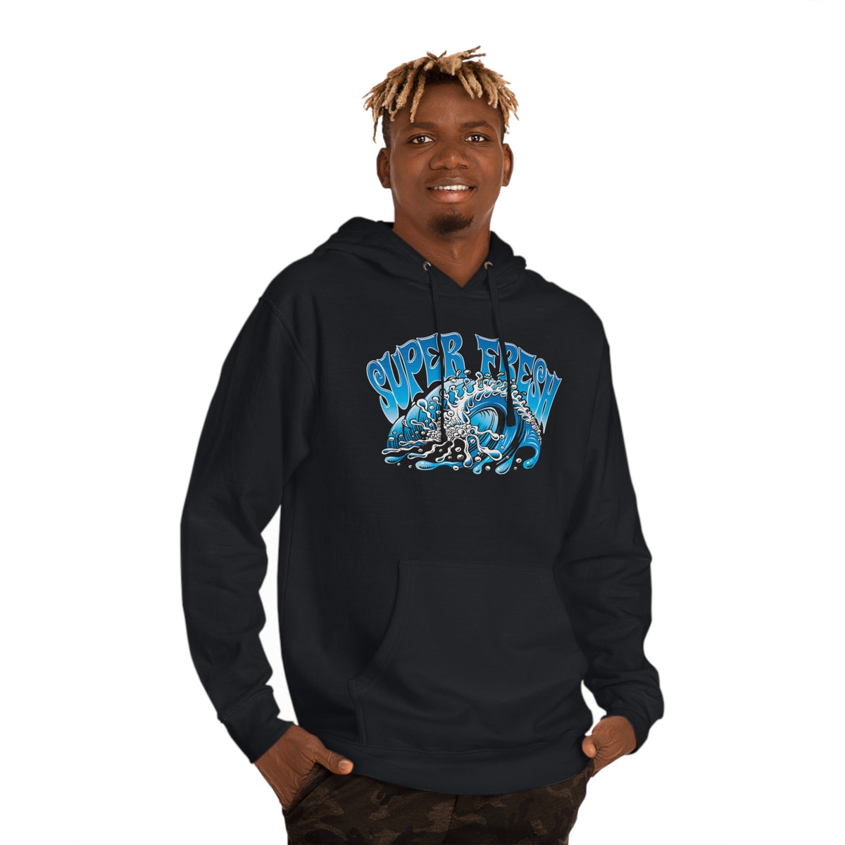 Blue Wave Hooded Sweatshirt