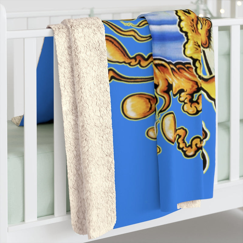 Surfing Sun Sherpa Fleece Blanket