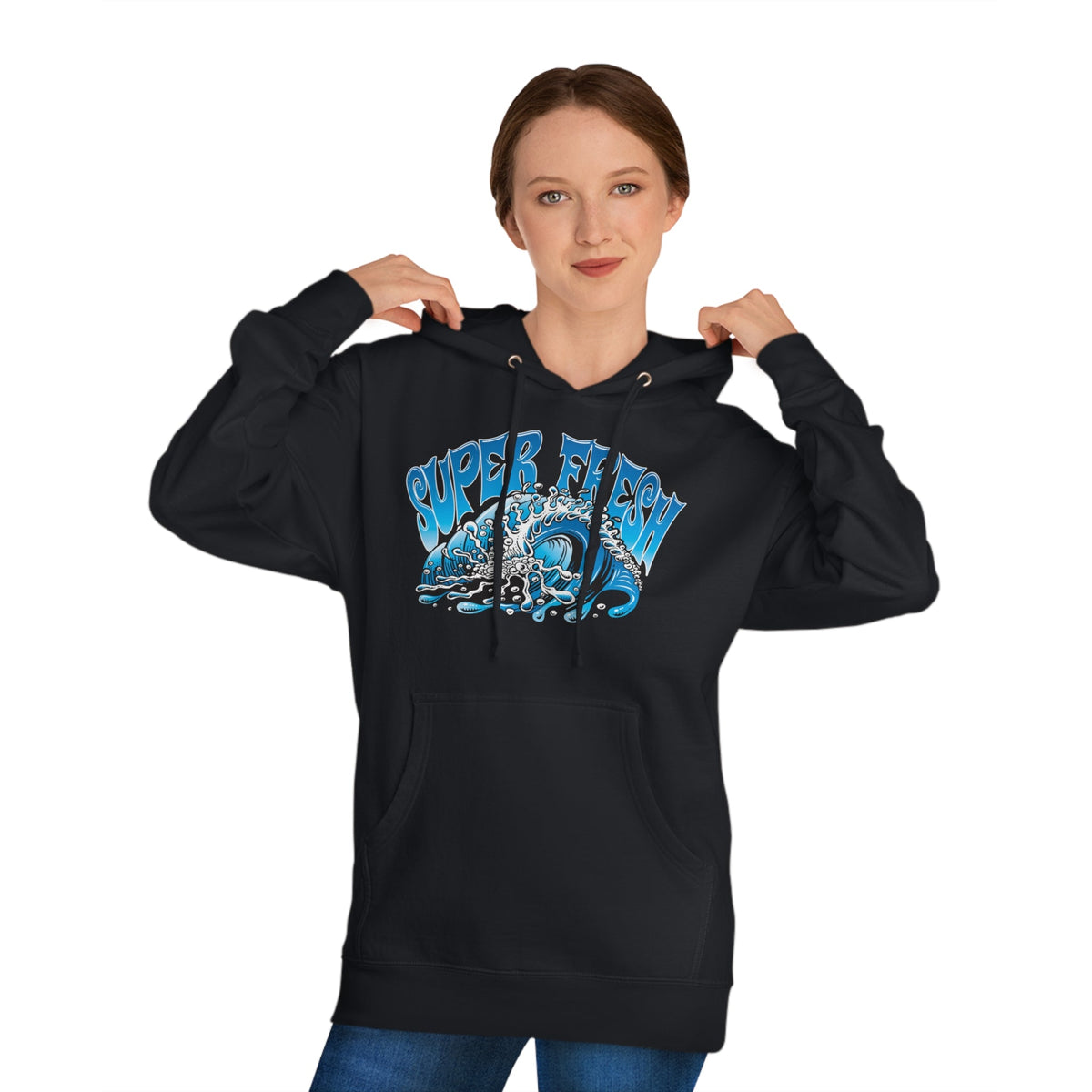 Blue Wave Hooded Sweatshirt