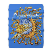 Surfing Sun Sherpa Fleece Blanket