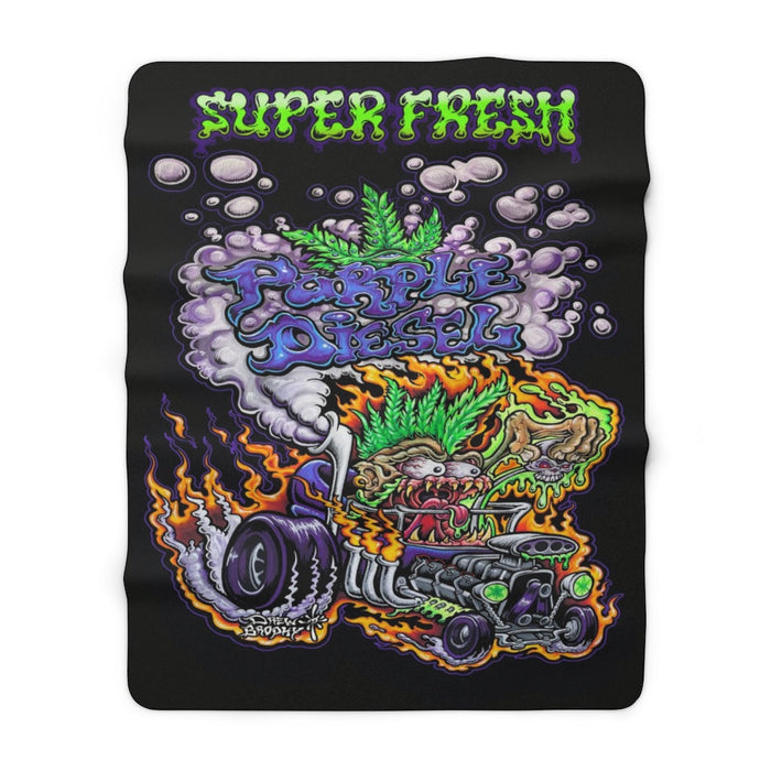 Purple Diesel Sherpa Fleece Blanket